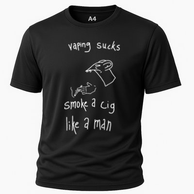 Heart Attack Man Vaping Sucks Smoke A Cig Like A Man Performance Shirt