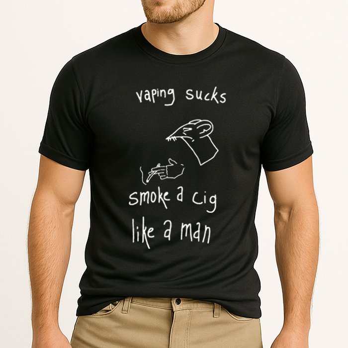 Heart Attack Man Vaping Sucks Smoke A Cig Like A Man Performance Shirt