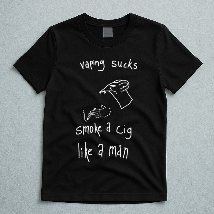 Heart Attack Man Vaping Sucks Smoke A Cig Like A Man T-Shirt