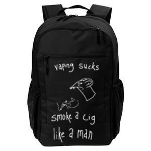 Heart Attack Man Vaping Sucks Smoke A Cig Like A Man Daily Commute Backpack