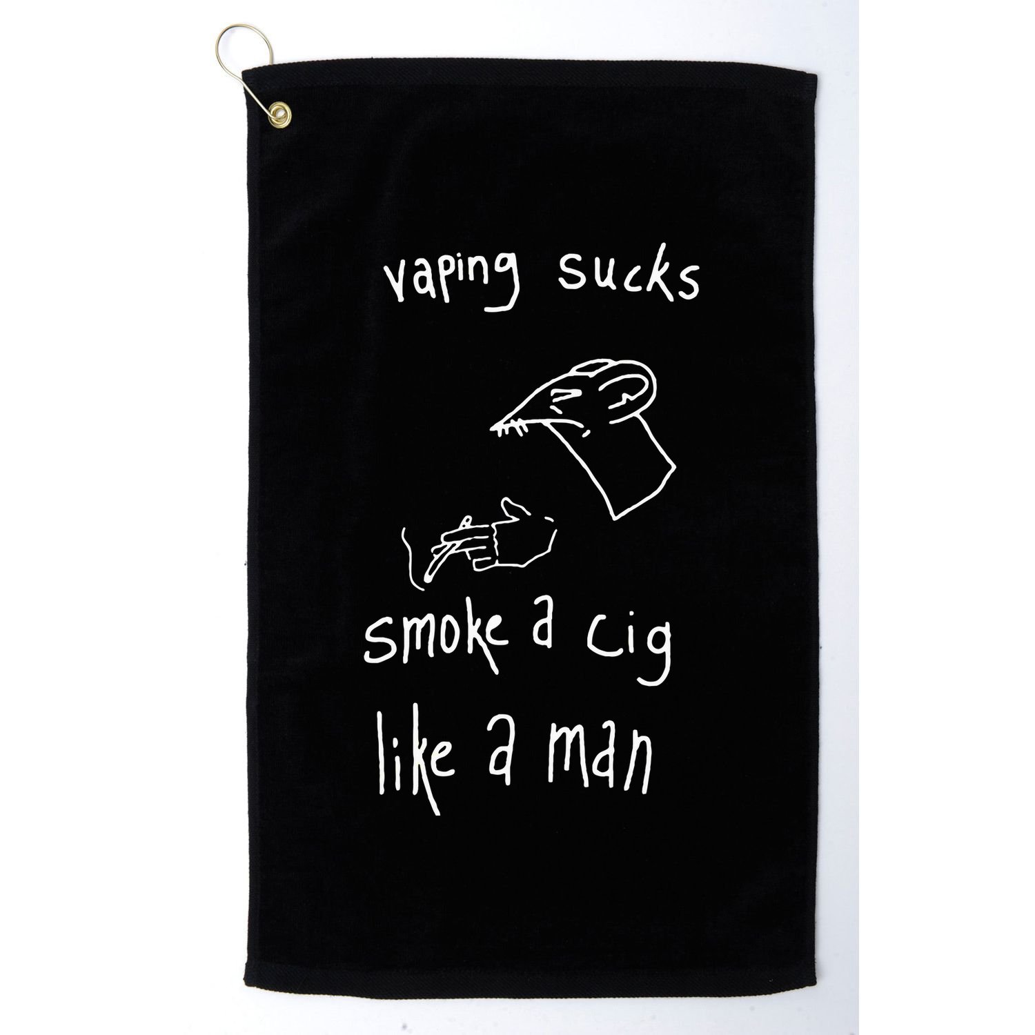 Heart Attack Man Vaping Sucks Smoke A Cig Like A Man Golf Towel