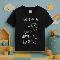 Heart Attack Man Vaping Sucks Smoke A Cig Like A Man Toddler T-Shirt