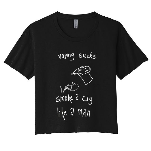 Heart Attack Man Vaping Sucks Smoke A Cig Like A Man Crop Top