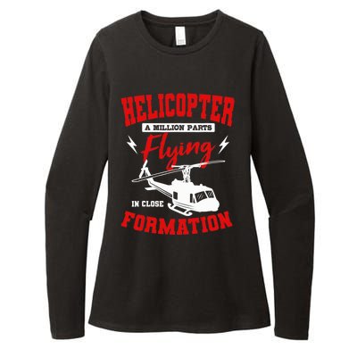 Helicopter A Million Parts Flying In Close Formation Heli Womens CVC Long Sleeve Shirt