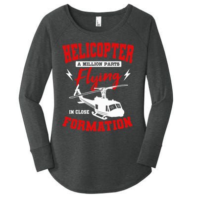 Helicopter A Million Parts Flying In Close Formation Heli Women's Perfect Tri Tunic Long Sleeve Shirt