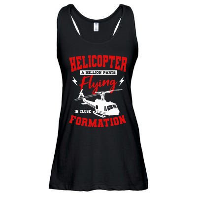 Helicopter A Million Parts Flying In Close Formation Heli Ladies Essential Flowy Tank