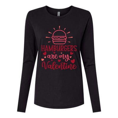 Hamburgers Are My Valentines Day And Gift Womens Cotton Relaxed Long Sleeve T-Shirt