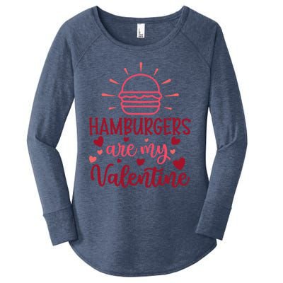 Hamburgers Are My Valentines Day And Gift Women's Perfect Tri Tunic Long Sleeve Shirt