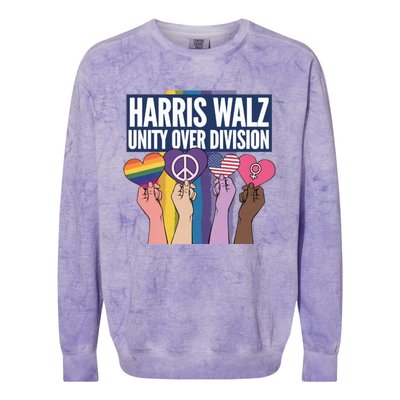 Harriswalz A Movet For Unity And Equality Great Gift Colorblast Crewneck Sweatshirt