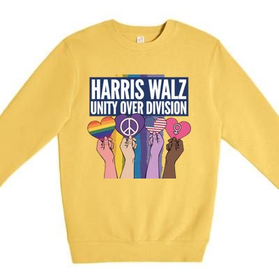 Harriswalz A Movet For Unity And Equality Great Gift Premium Crewneck Sweatshirt