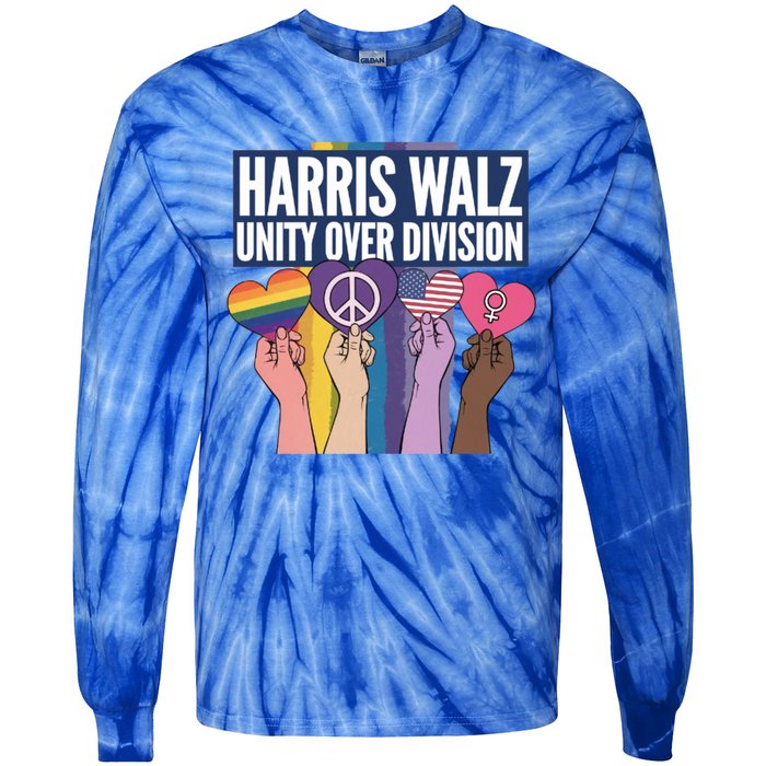 Harriswalz A Movet For Unity And Equality Great Gift Tie-Dye Long Sleeve Shirt