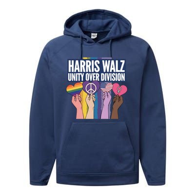 Harriswalz A Movet For Unity And Equality Great Gift Performance Fleece Hoodie