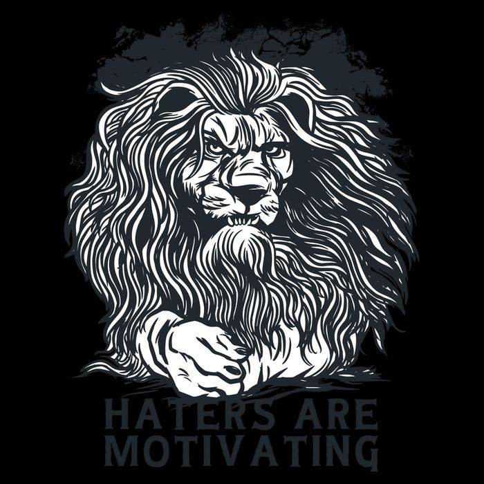 Haters Are Motivating Lion Quote USA-Made Doggie Bandana