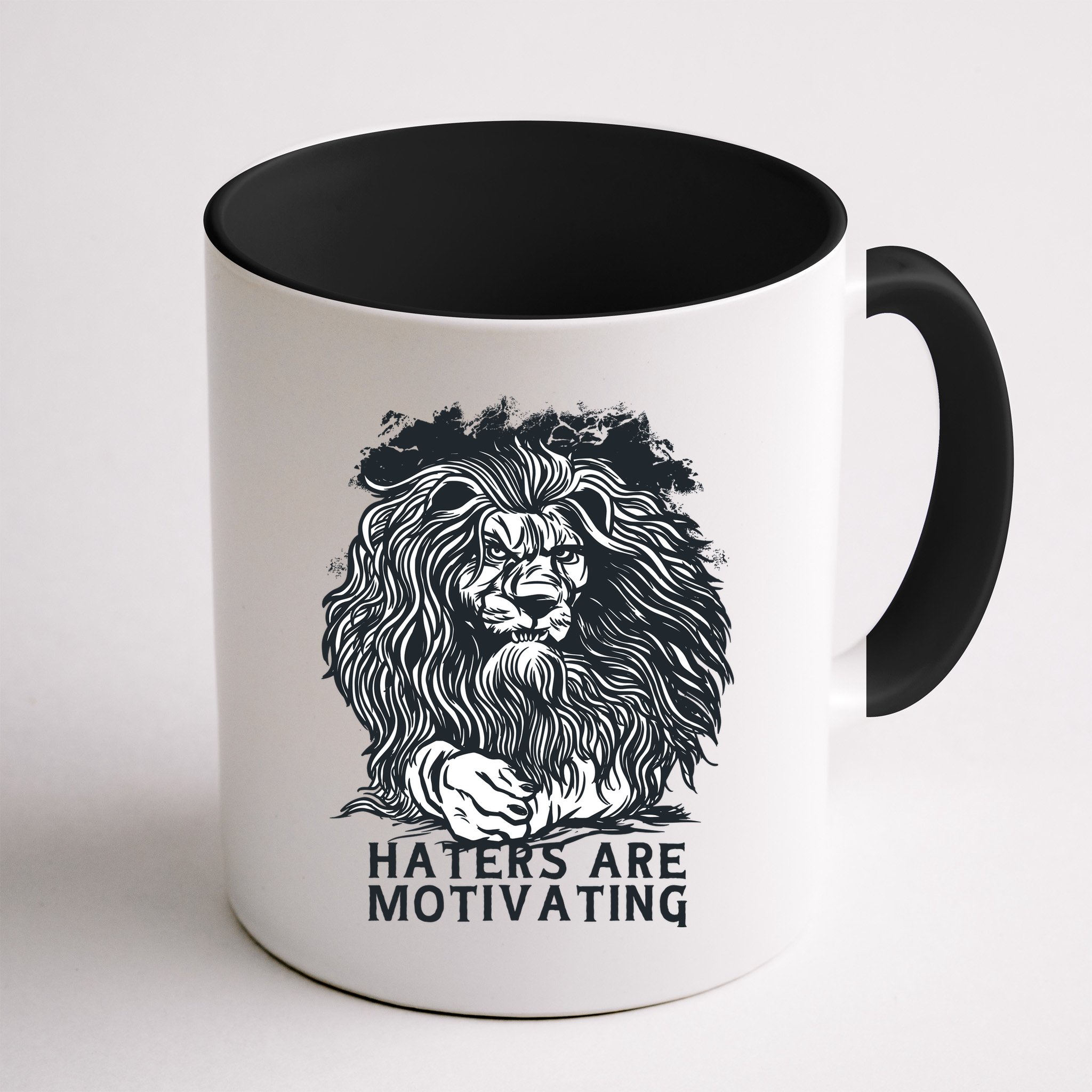 Haters Are Motivating Lion Quote Mug