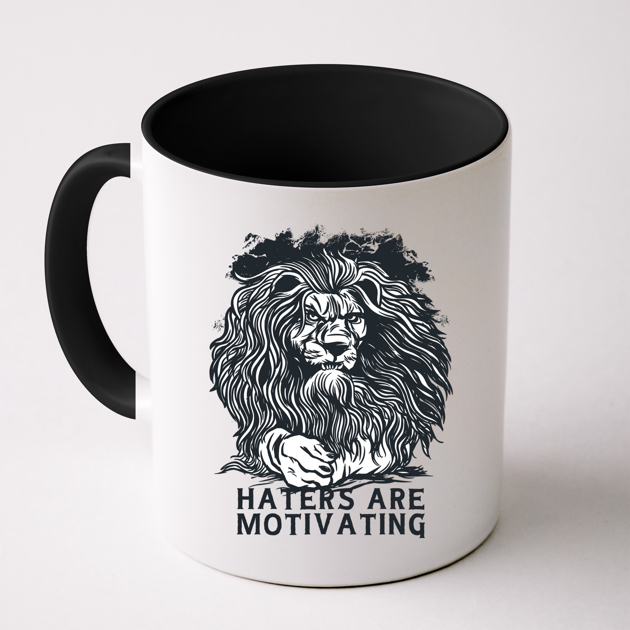 Haters Are Motivating Lion Quote Mug