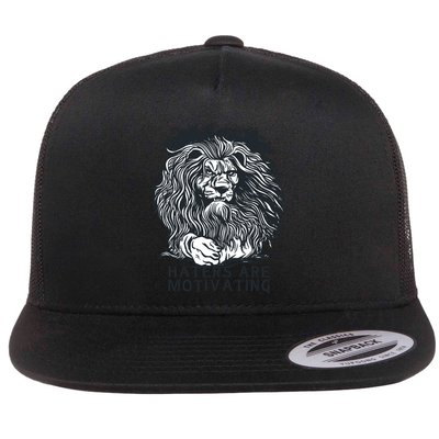 Haters Are Motivating Lion Quote Flatbill Hat