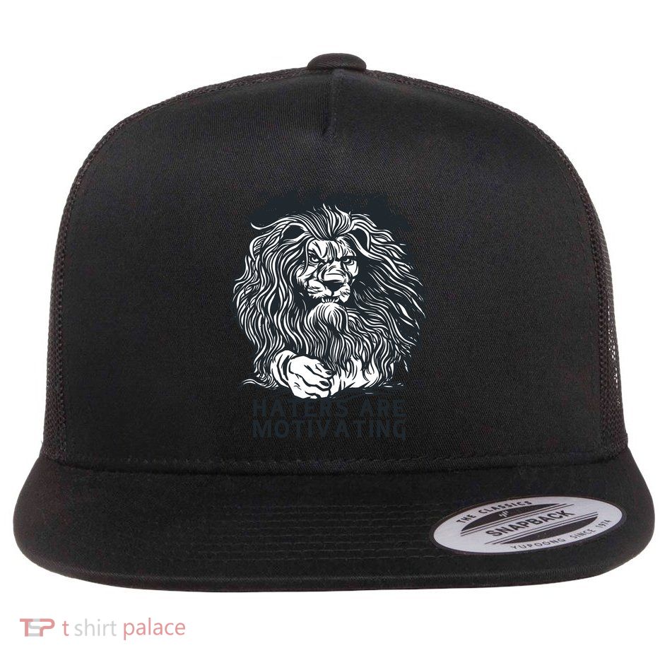 Haters Are Motivating Lion Quote Flatbill Hat