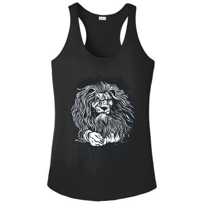 Haters Are Motivating Lion Quote Ladies PosiCharge Competitor Racerback Tank