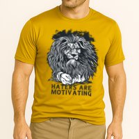 Haters Are Motivating Lion Quote Cooling Performance Crew T-Shirt