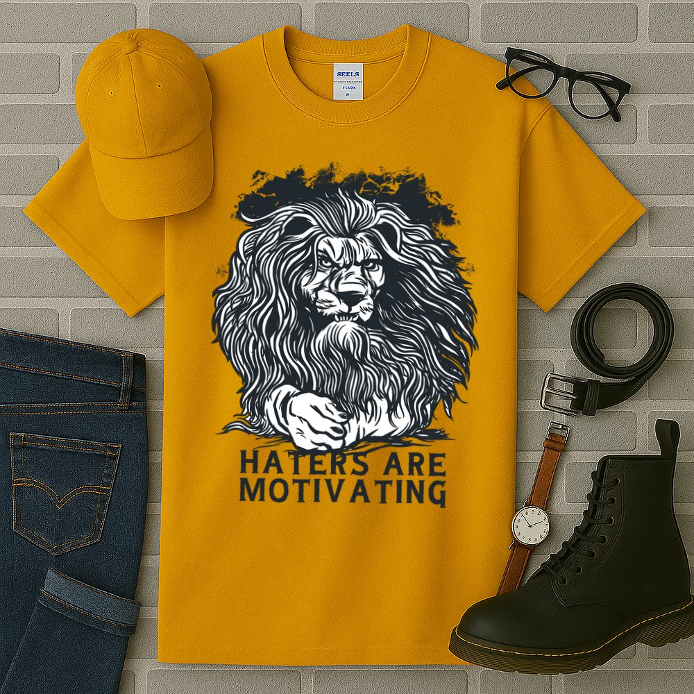 Haters Are Motivating Lion Quote Tall T-Shirt