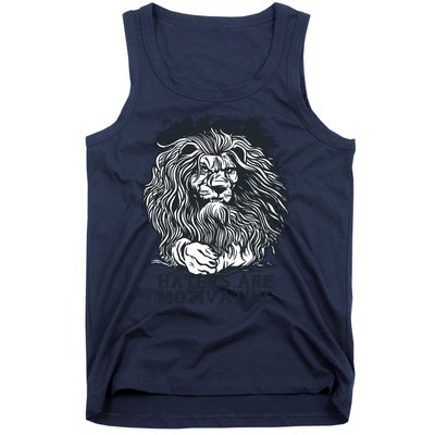 Haters Are Motivating Lion Quote Tank Top