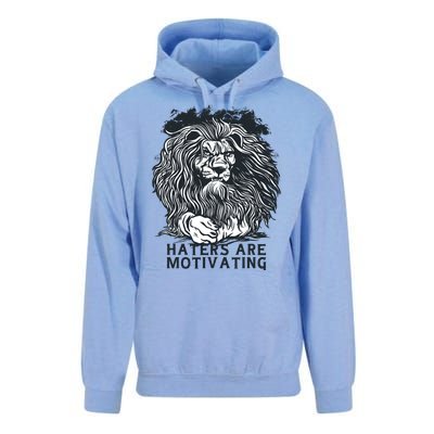 Haters Are Motivating Lion Quote Unisex Surf Hoodie