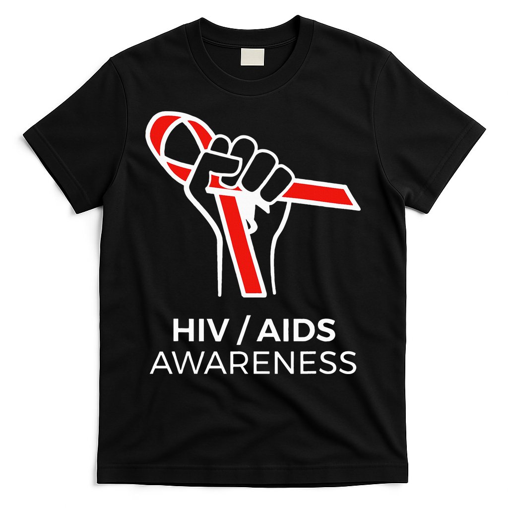 HIV Awareness Month Red Ribbon National AIDS Awareness T-Shirt