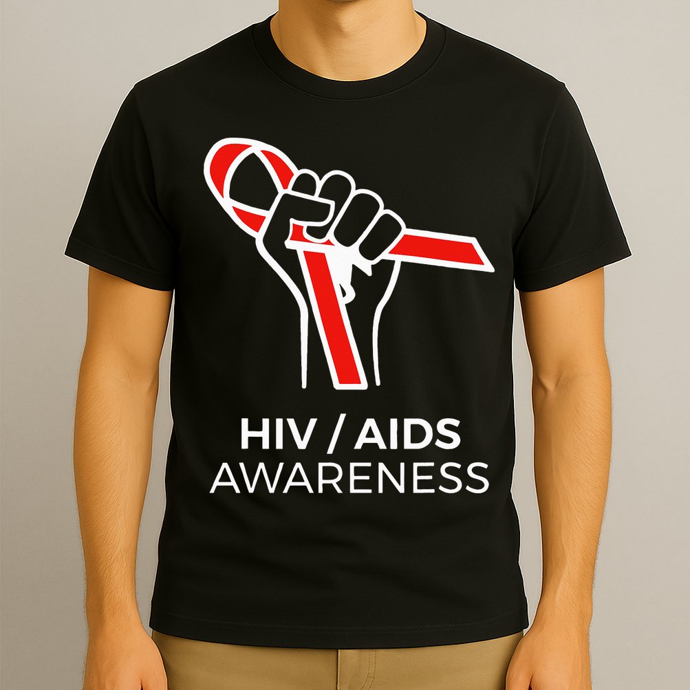 HIV Awareness Month Red Ribbon National AIDS Awareness T-Shirt