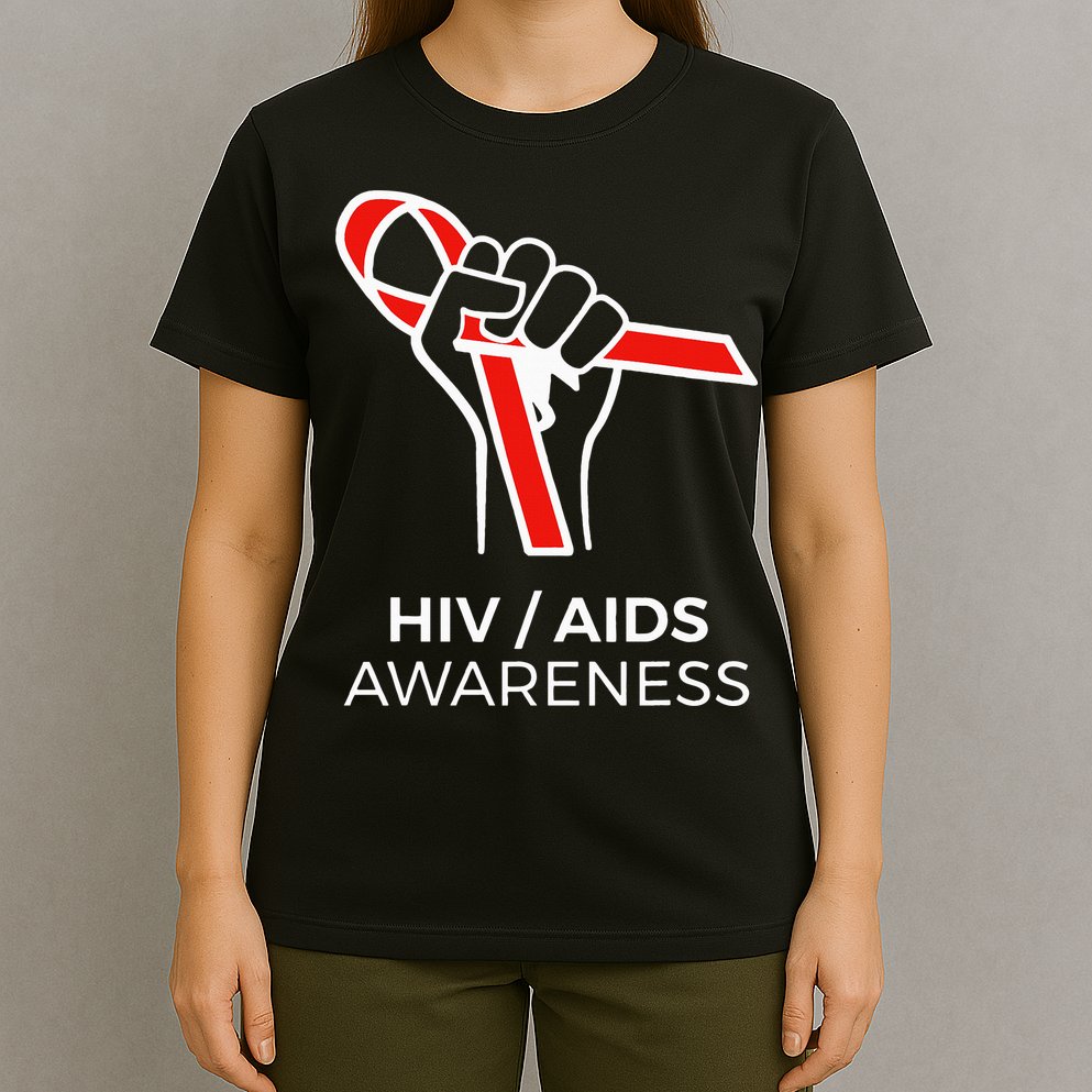 HIV Awareness Month Red Ribbon National AIDS Awareness T-Shirt