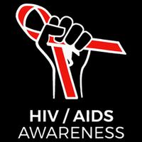 HIV Awareness Month Red Ribbon National AIDS Awareness Drawstring Bag