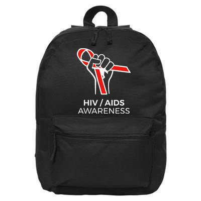 HIV Awareness Month Red Ribbon National AIDS Awareness 16 in Basic Backpack