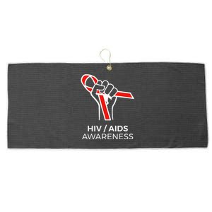 HIV Awareness Month Red Ribbon National AIDS Awareness Large Microfiber Waffle Golf Towel