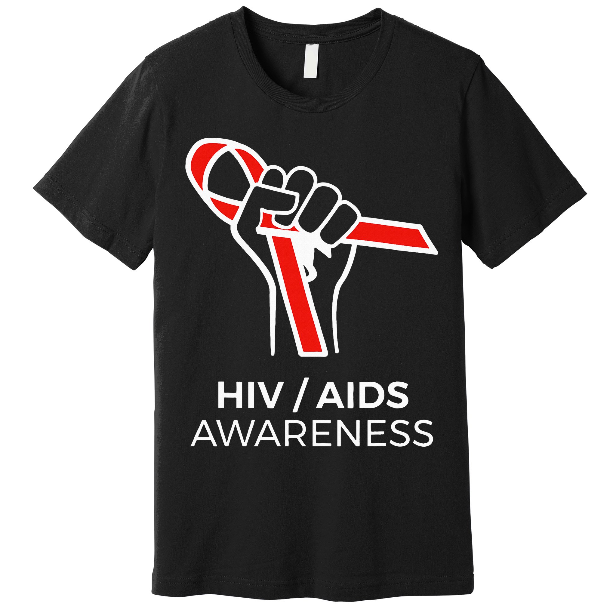 HIV Awareness Month Red Ribbon National AIDS Awareness Premium T-Shirt