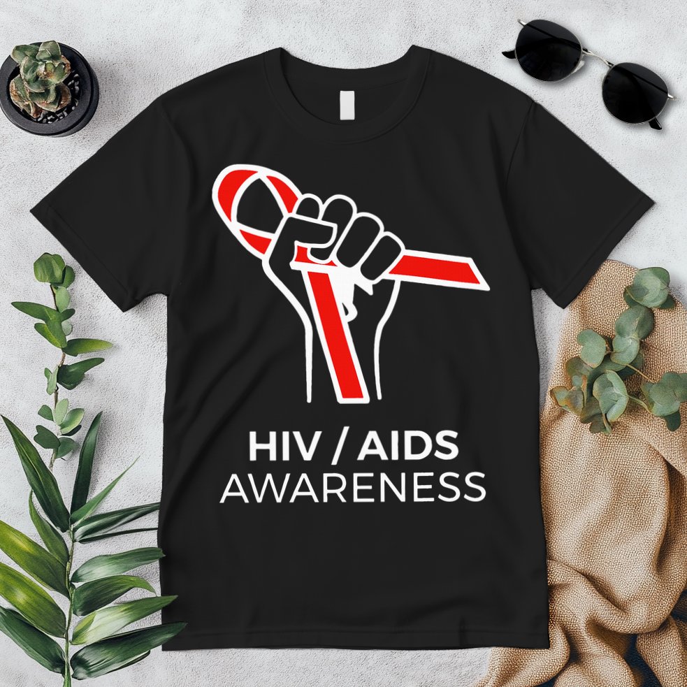 HIV Awareness Month Red Ribbon National AIDS Awareness Premium T-Shirt