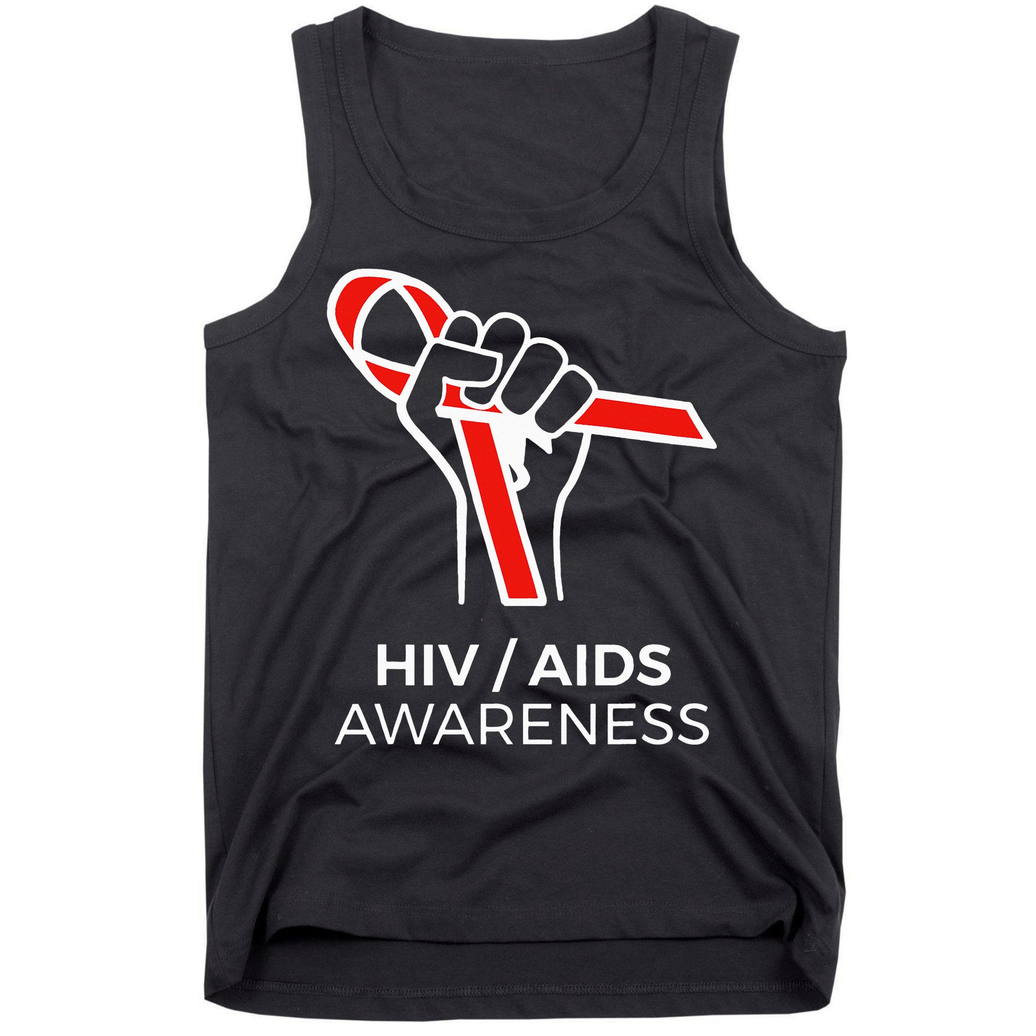 HIV Awareness Month Red Ribbon National AIDS Awareness Tank Top