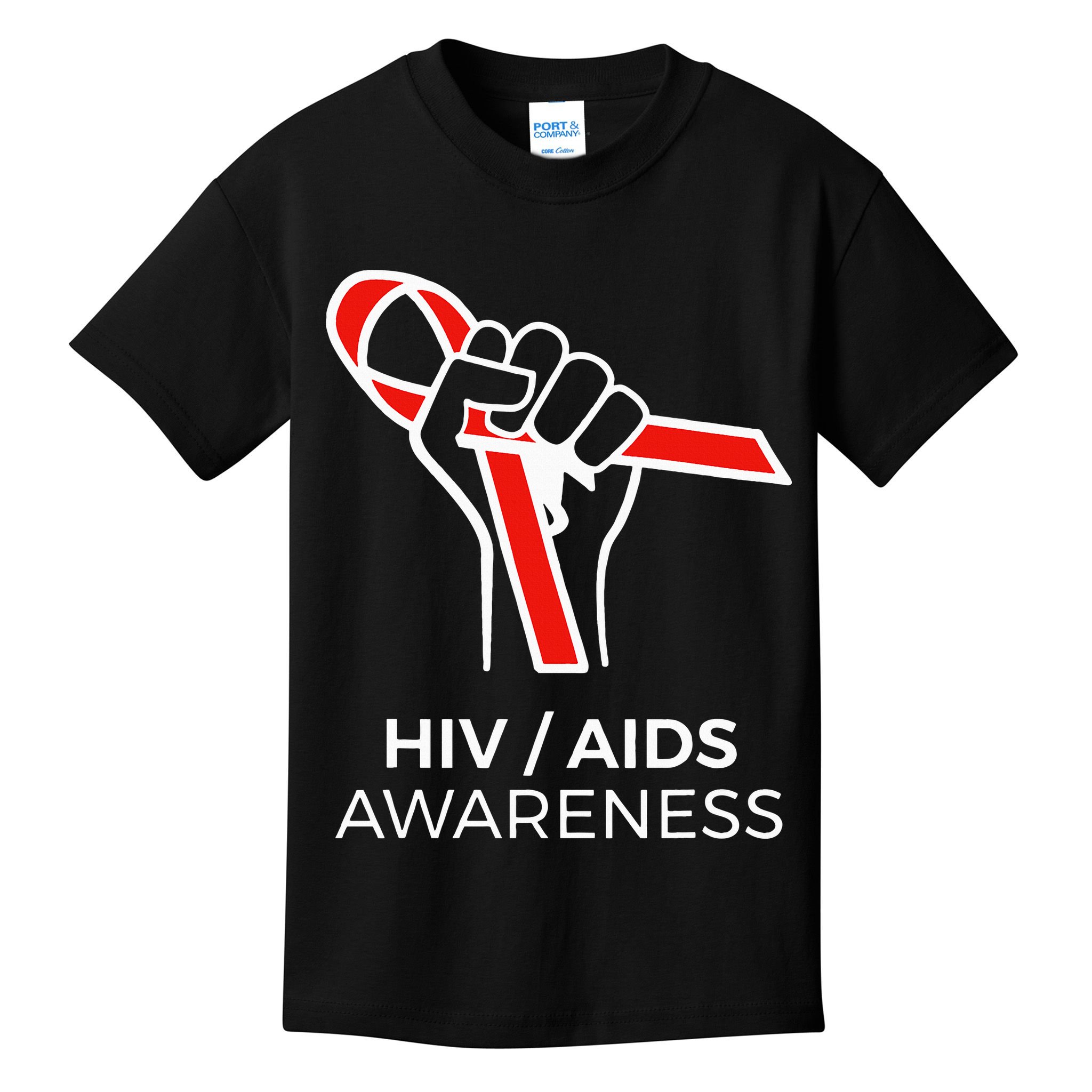 HIV Awareness Month Red Ribbon National AIDS Awareness Kids T-Shirt