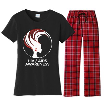 HIV Awareness Month AIDS Women's Flannel Pajama Set