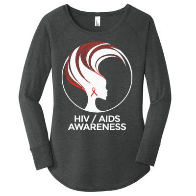 HIV Awareness Month AIDS Women's Perfect Tri Tunic Long Sleeve Shirt