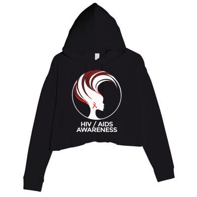 HIV Awareness Month AIDS Crop Fleece Hoodie