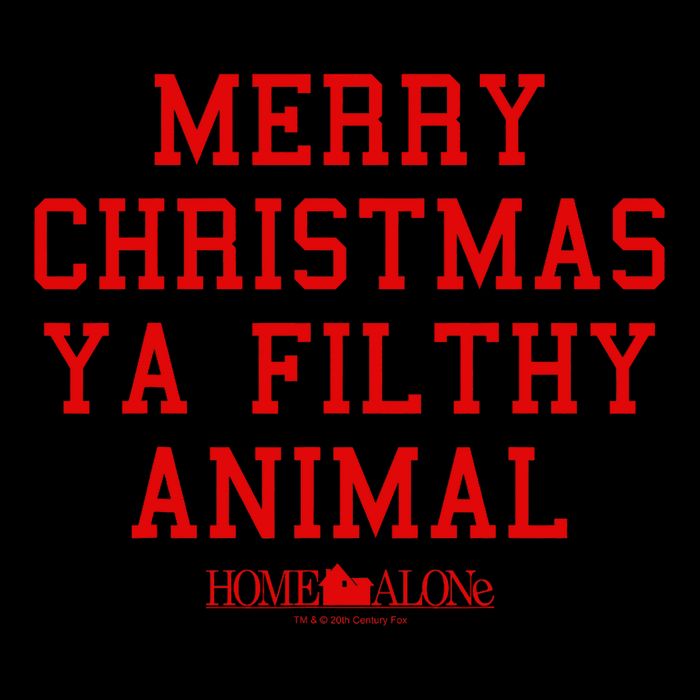 Home Alone Merry Christmas Ya Filthy Animal Text Stack 16 in Basic Backpack