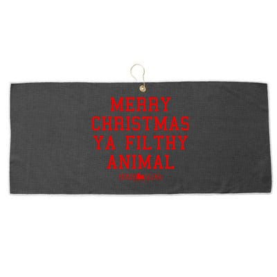 Home Alone Merry Christmas Ya Filthy Animal Text Stack Large Microfiber Waffle Golf Towel