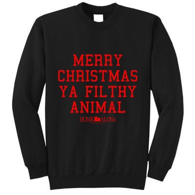 Home Alone Merry Christmas Ya Filthy Animal Text Stack Tall Sweatshirt