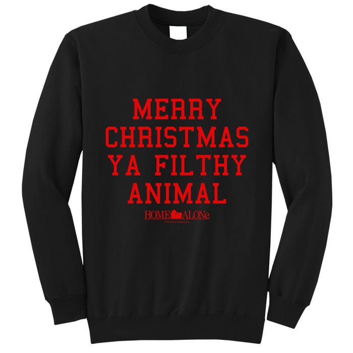 Home Alone Merry Christmas Ya Filthy Animal Text Stack Tall Sweatshirt