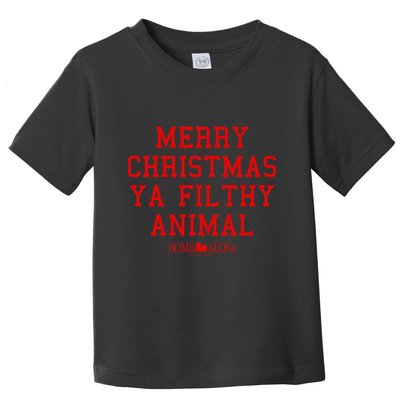 Home Alone Merry Christmas Ya Filthy Animal Text Stack Toddler T-Shirt