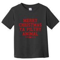 Home Alone Merry Christmas Ya Filthy Animal Text Stack Toddler T-Shirt