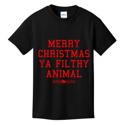 Home Alone Merry Christmas Ya Filthy Animal Text Stack Kids T-Shirt