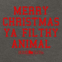 Home Alone Merry Christmas Ya Filthy Animal Text Stack Cotton Canvas Backpack