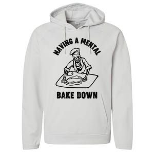 Having A Mental Bake Down Halloween Chef Performance Fleece Hoodie