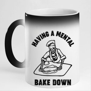 Having A Mental Bake Down Halloween Chef 11oz Black Color Changing Mug