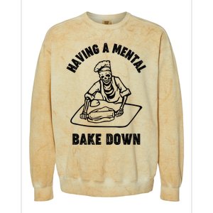 Having A Mental Bake Down Halloween Chef Colorblast Crewneck Sweatshirt